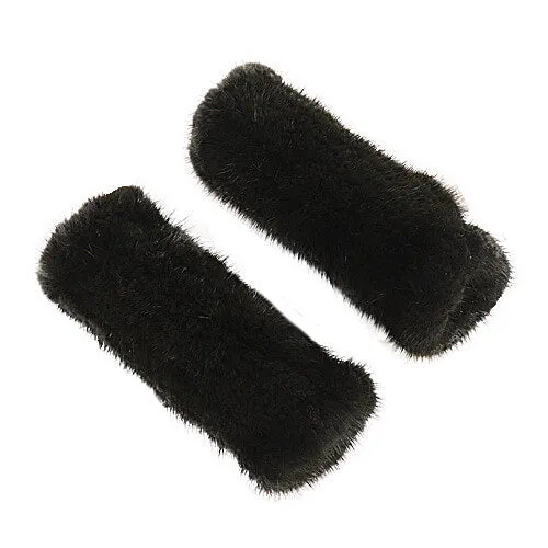 Mink fur half-finger gloves warm fur winter ladies cute all-match fingerless wristbands