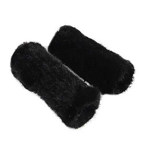 Mink fur half-finger gloves warm fur winter ladies cute all-match fingerless wristbands