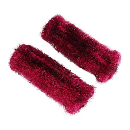 Mink fur half-finger gloves warm fur winter ladies cute all-match fingerless wristbands