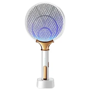 Mosquito Repellent Machine Zapper for Home with UV Lamp Fly Killer Racket, White