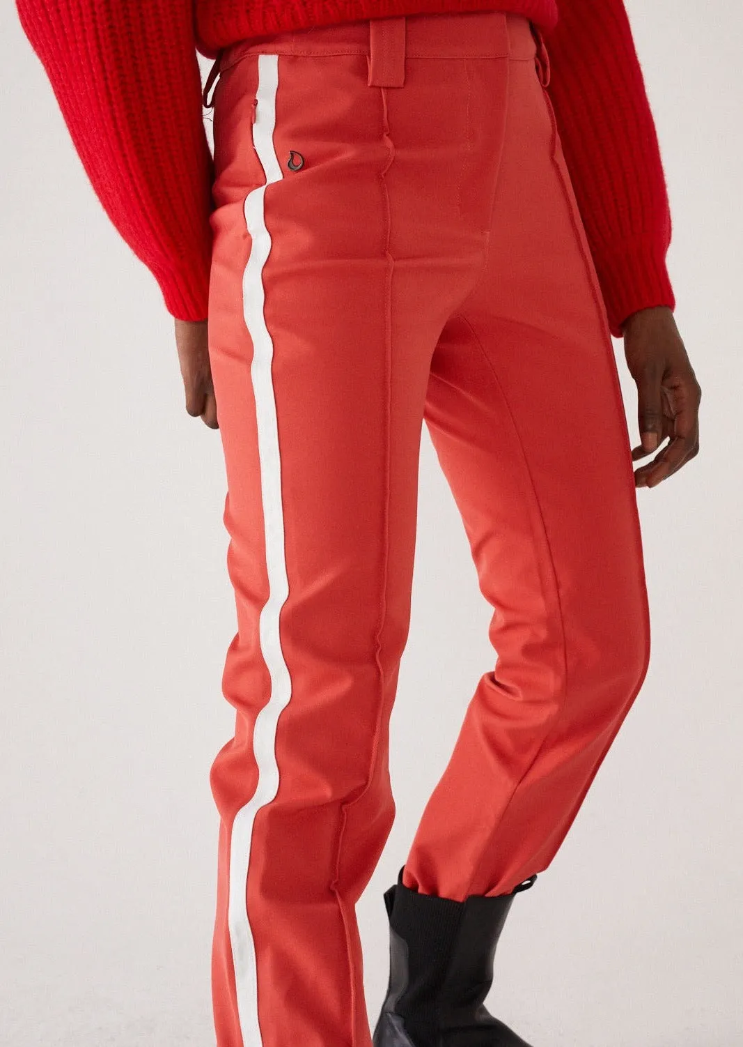 Multi Functional Water-Resistant Rain Pants - Red - White Stripe