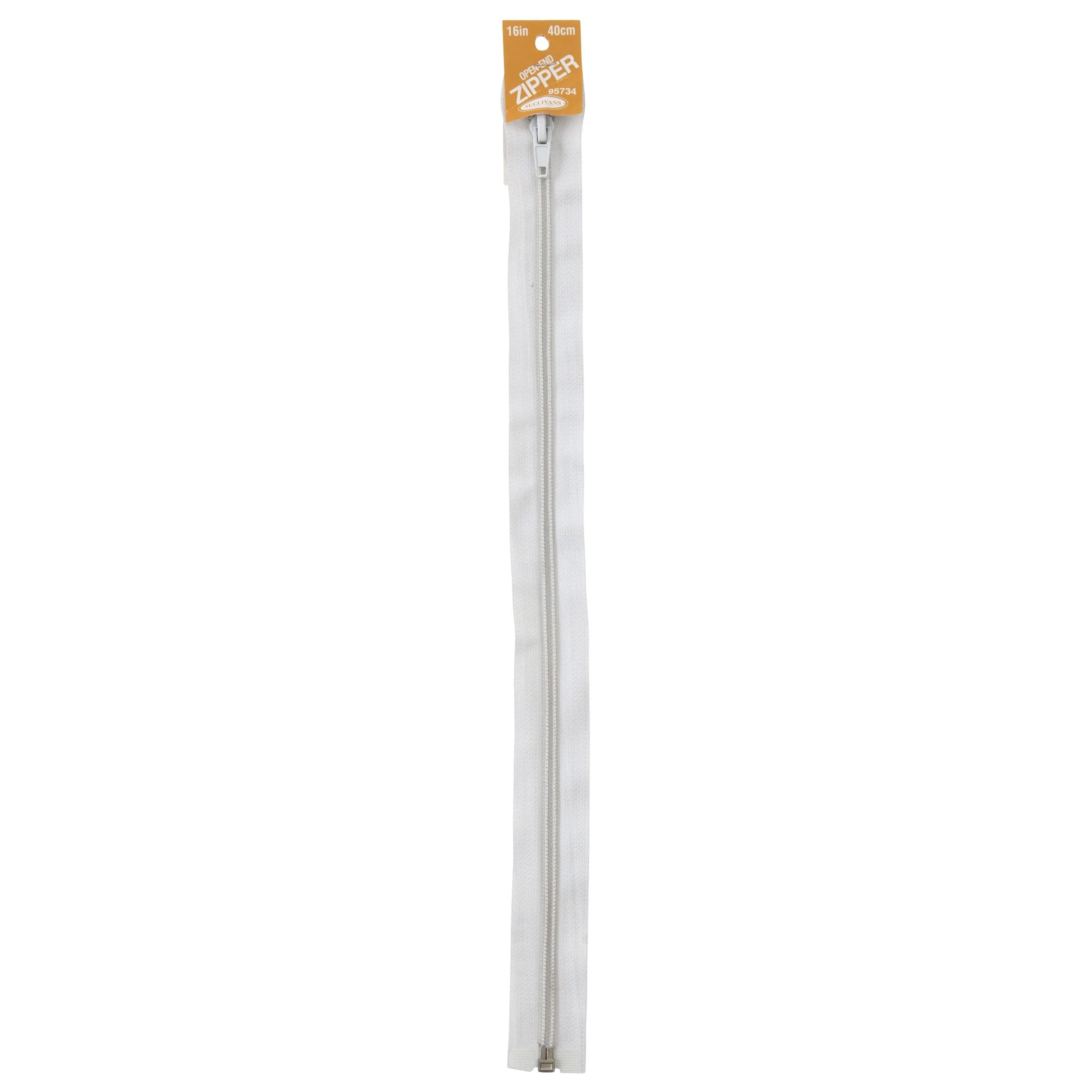 Open End Zip, White