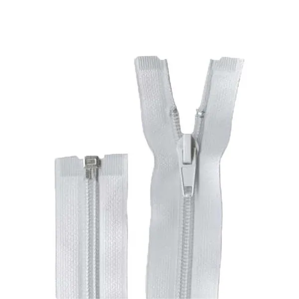 Open End Zip, White