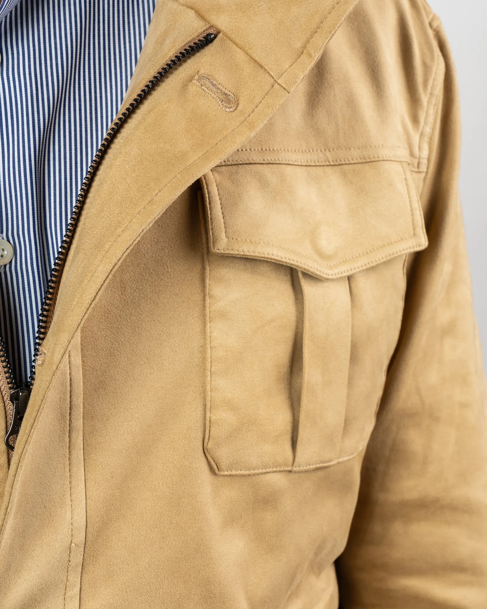 RC Stretch Ultrasuede Tan Safari Jacket