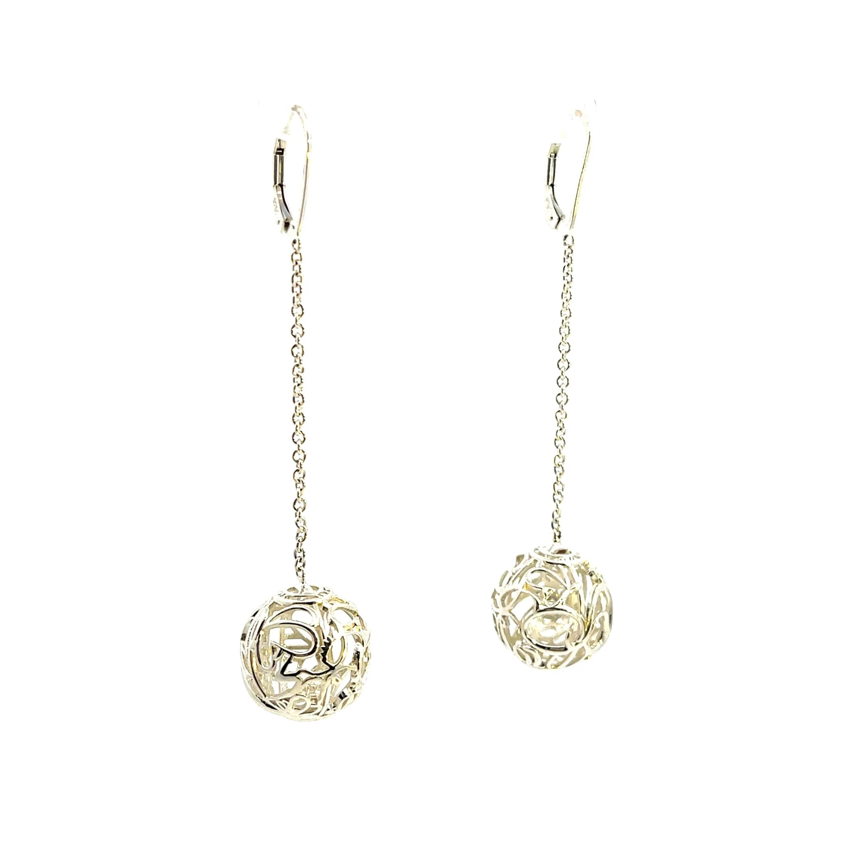 Sterling Silver Greenville Sphere DropEarrings