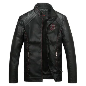 Stylish Ghostrider Motorcycle Jacket Faux Leather