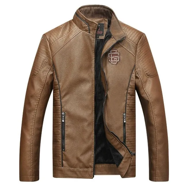 Stylish Ghostrider Motorcycle Jacket Faux Leather