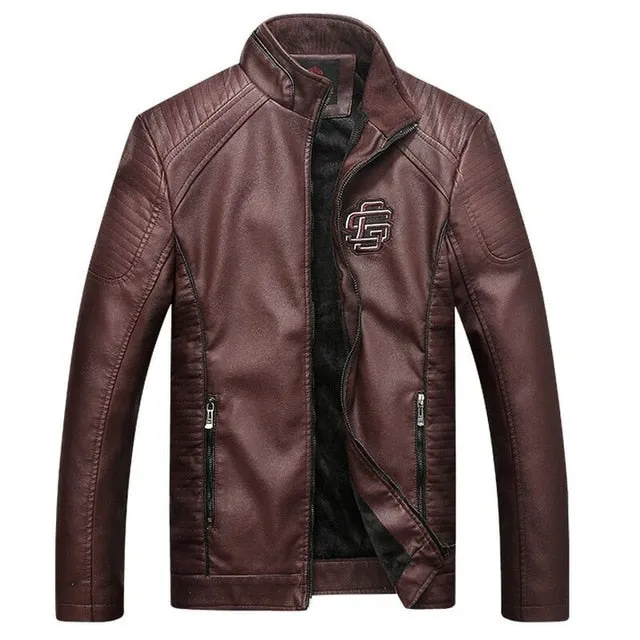 Stylish Ghostrider Motorcycle Jacket Faux Leather