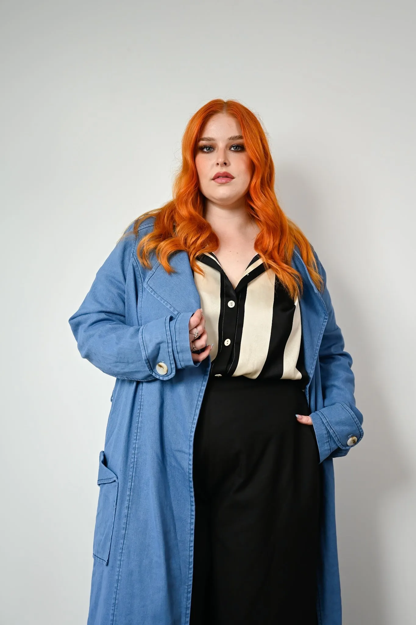 Sydney Denim trench - light blue