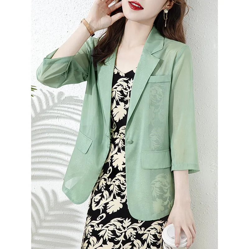 Thin Exquisite Semi-Transparent Versatile Blazer