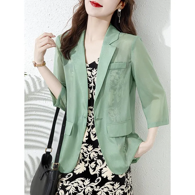 Thin Exquisite Semi-Transparent Versatile Blazer