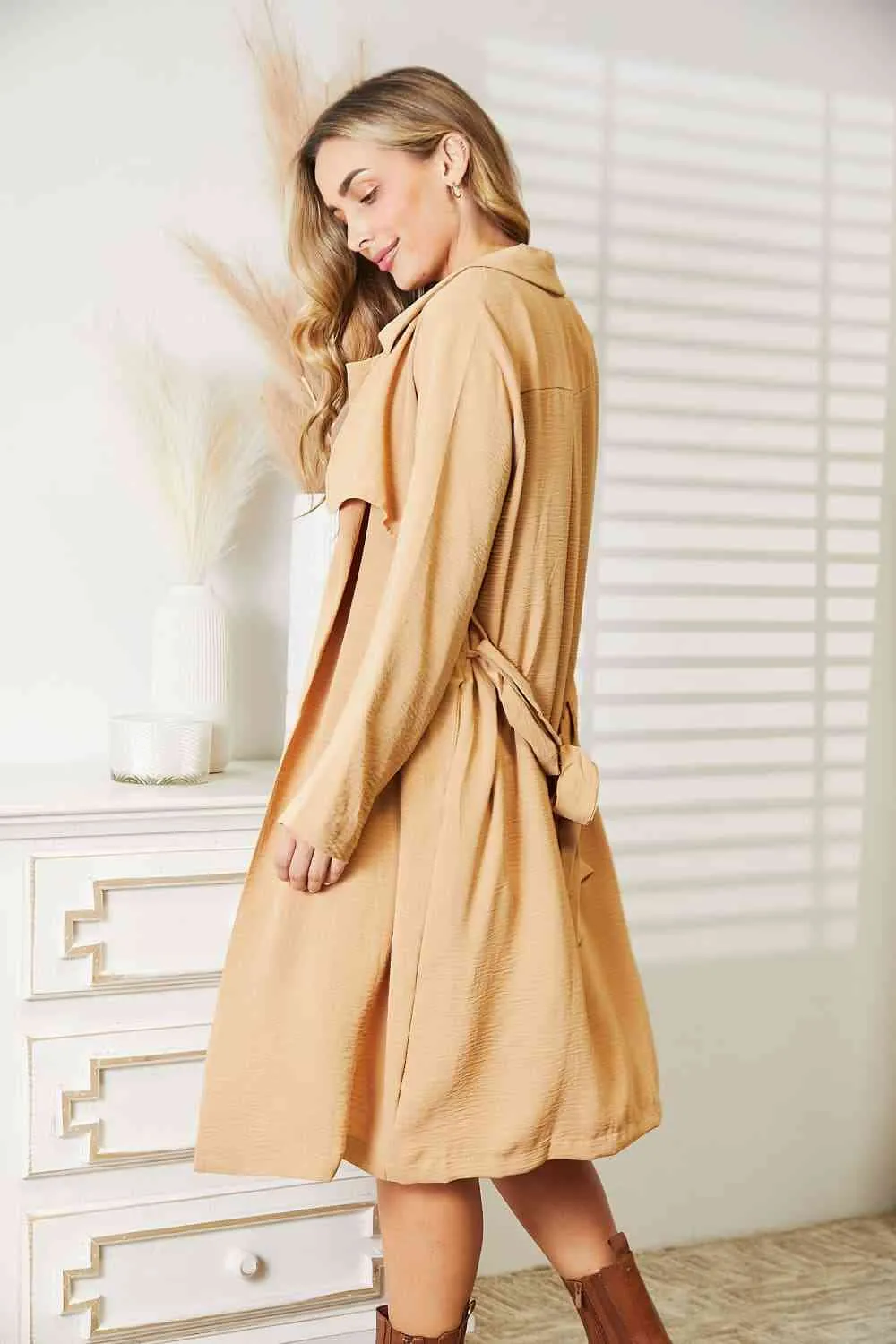 Tied Trench Coat with Pockets