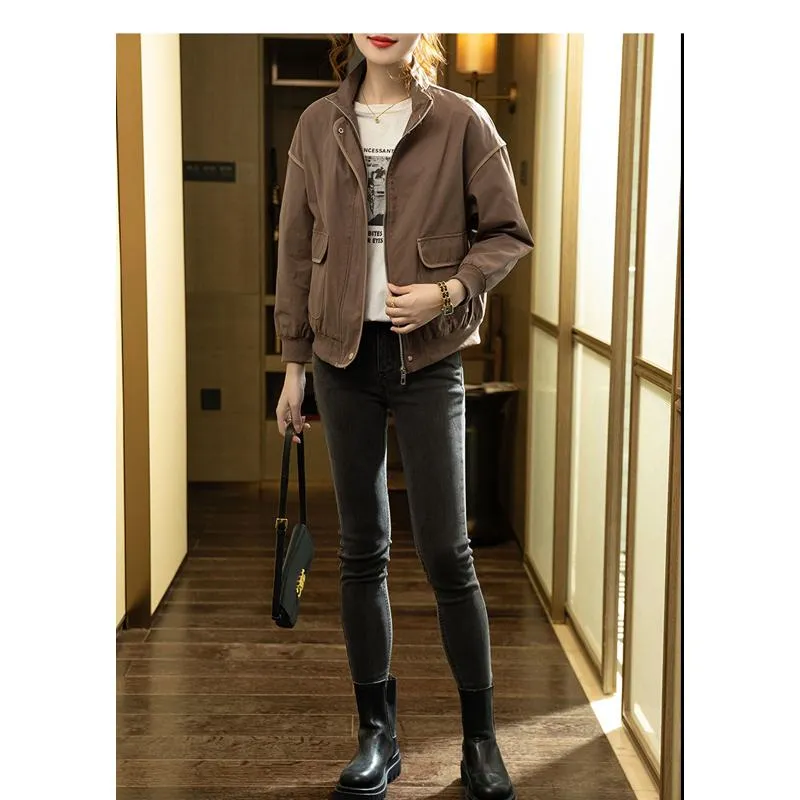 Versatile Cropped Workwear Style Shirt Jacket