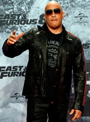 Vin Diesel Fast And Furious 8 Premiere Leather Jacket