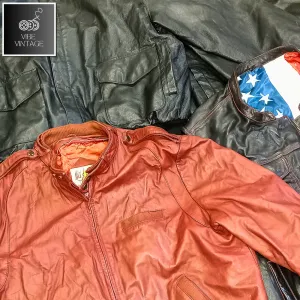 VINTAGE LEATHER JACKETS - 14 PCS