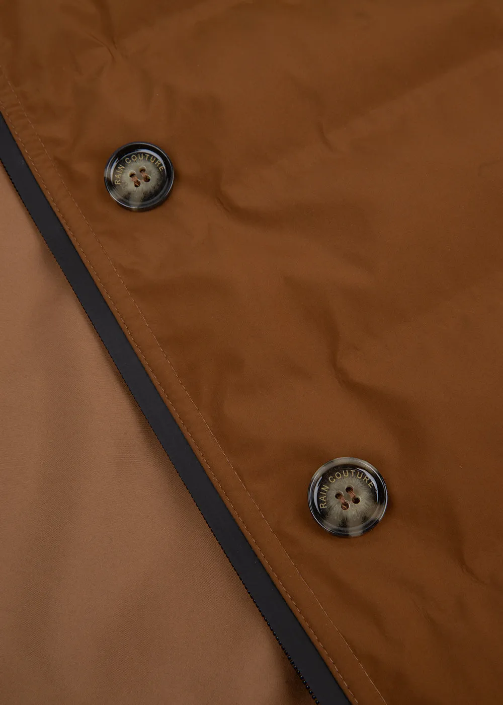 Waterproof Puffer Poncho - Cognac