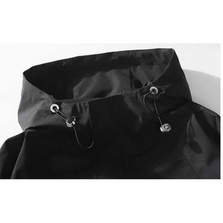 Windproof Versatile Workwear Style Raincoat Hooded Jacket