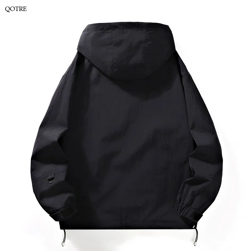 Windproof Versatile Workwear Style Raincoat Hooded Jacket