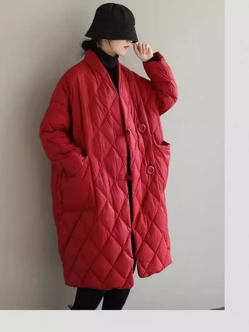 Women's Mid-Length Casual Versatile Stand-up Collar Warm Coat