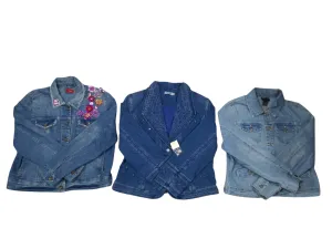 Y2k Denim unique beaded jackets - 12 pcs